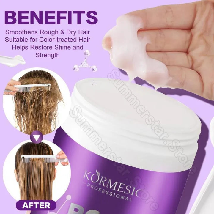 Keratin Hair Treatment Mask & Argan Oil Conditioner Set (1000ml + 1000g)