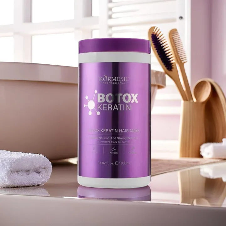 Keratin Hair Treatment Mask & Argan Oil Conditioner Set (1000ml + 1000g)